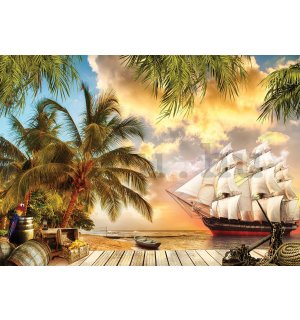 Vászonkép: Vitorlás hajó a Paradicsomban - 75x100 cm