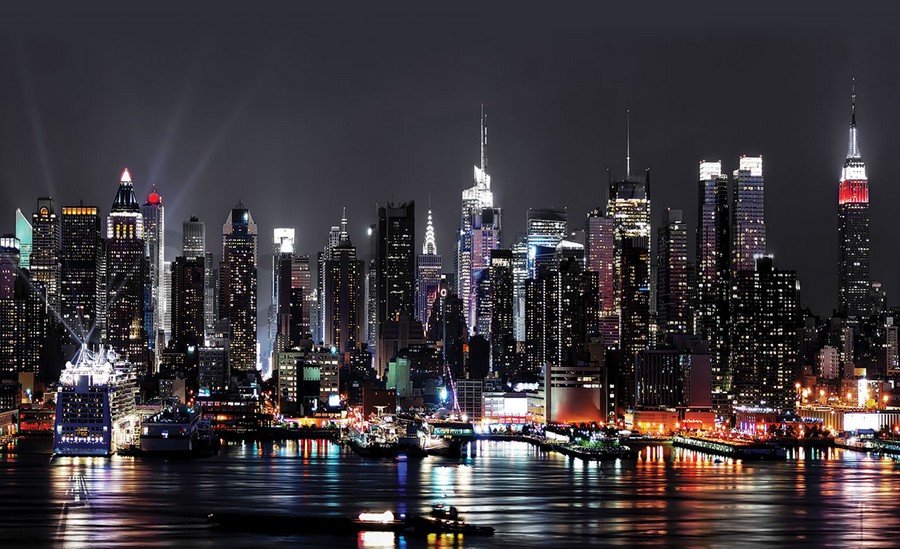 Vlies fotótapéta: Éjszakai New York (2) - 254x368 cm