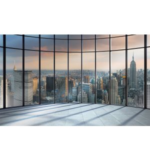 Vlies fotótapéta: Kilátás New Yorkra az ablakból - 254x368 cm