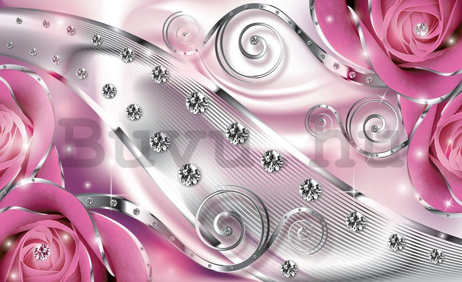 Vlies fotótapéta: Luxus absztrakció (rózsaszín) - 184x254 cm