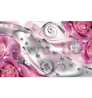Vlies fotótapéta: Luxus absztrakció (rózsaszín) - 254x368 cm