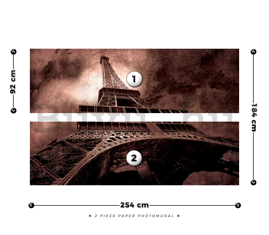 Fotótapéta: Eiffel-torony (4) - 184x254 cm
