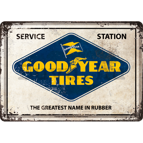 Fém képeslap - Good Year Tires