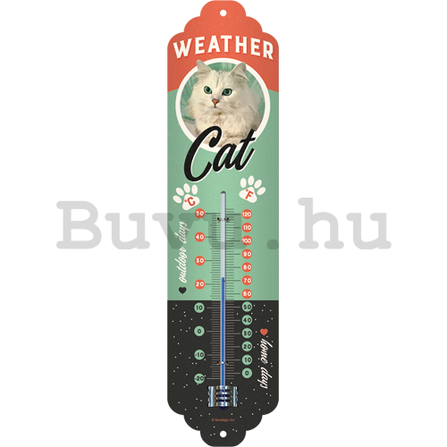 Retró hőmérő - Weather Cat