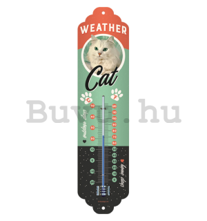 Retró hőmérő - Weather Cat
