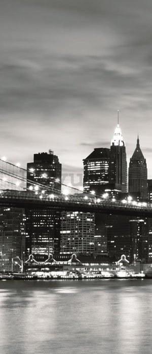 Fotótapéta: Brooklyn Bridge (fekete-fehér) - 211x91 cm
