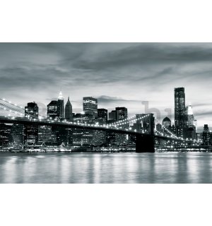 Vlies fotótapéta: Brooklyn Bridge (feket - 254x368 cm