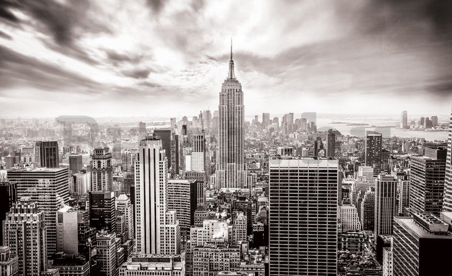 Vlies fotótapéta: New York látképe (feket - 184x254 cm