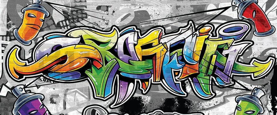 Fotótapéta: Színes graffiti - 104x250 cm