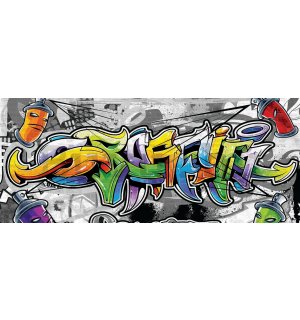 Fotótapéta: Színes graffiti - 104x250 cm