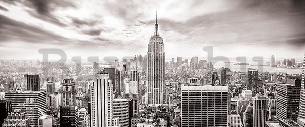 Fotótapéta: New York látképe (fekete-fehér) - 104x250 cm