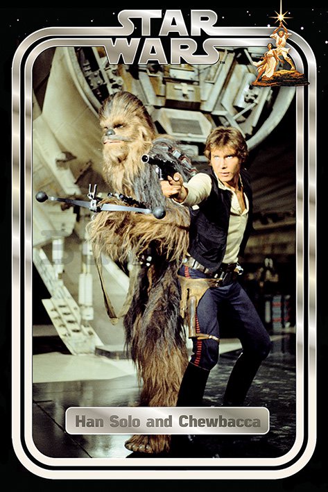 Plakát - Star Wars Classic (Han and Chewie Retro)