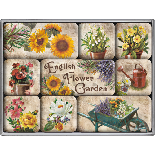 Mágnes készlet - English flower garden