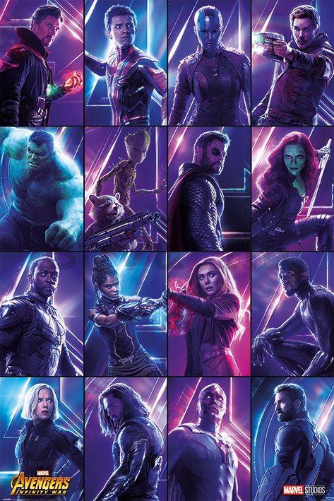 Plakát - Avengers Infinity War (Heroes)