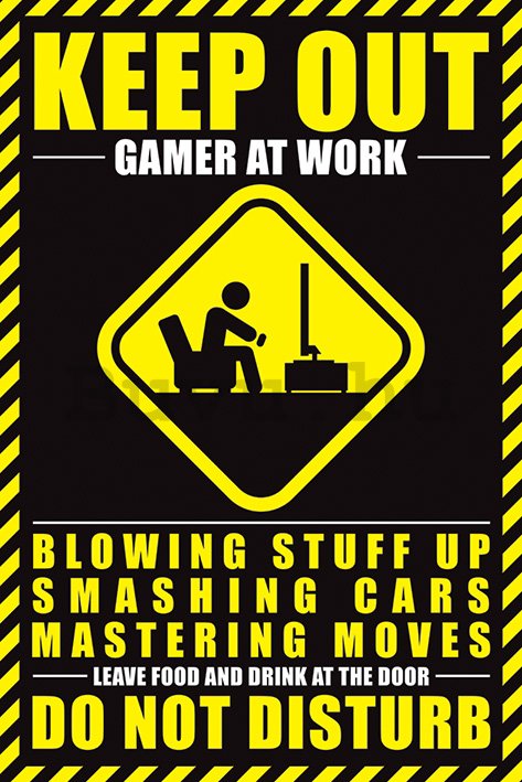 Plakát - Keep Out, Gamer at Work