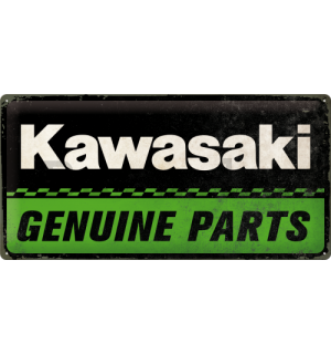 Fémplakát: Kawasaki Genuine Parts - 50x25 cm