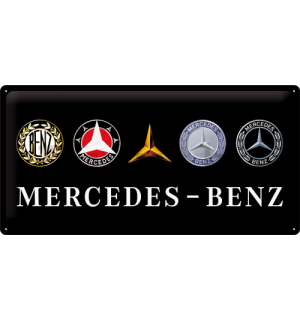 Fémplakát: Mercedes-Benz (logók) - 25x50 cm