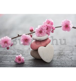 Vlies fotótapéta: Virágzó cseresznye és a szív - 254x368 cm