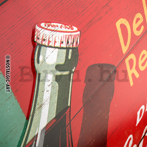 Fémplakát: Coca-Cola (kétszínű) - 40x60 cm