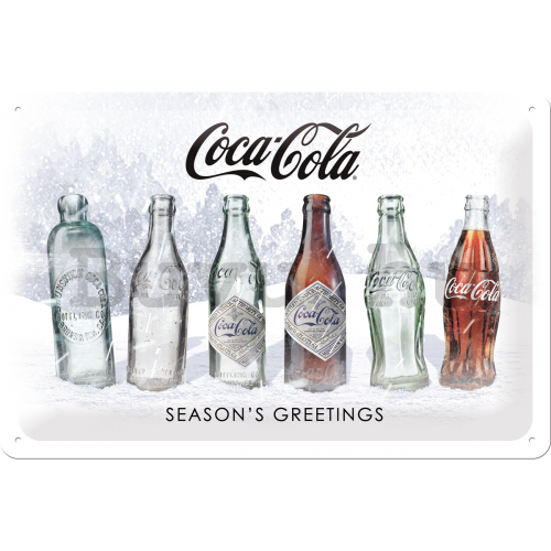 Fémtáblák: Coca-Cola White Special Edition (Season's Greetings) - 30x20 cm