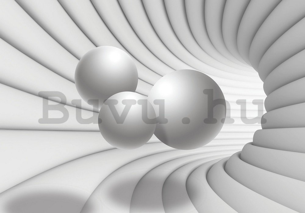 Vlies fotótapéta: 3D alagút (fehér) - 184x254 cm