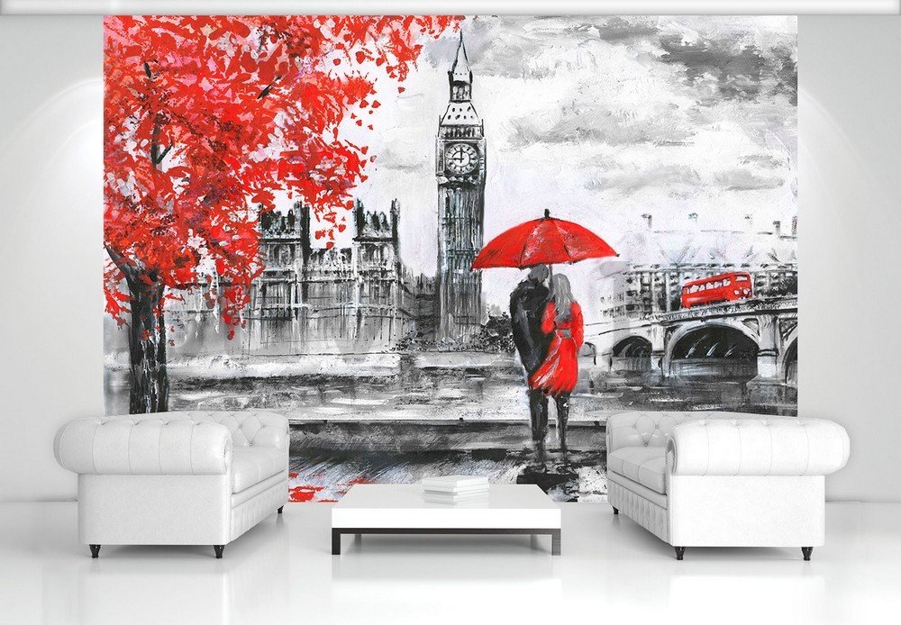 Vlies fotótapéta: London (festett) - 184x254 cm