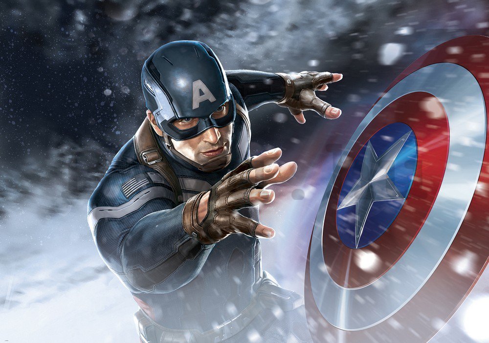 Vlies fotótapéta: Captain America (1) - 254x368 cm
