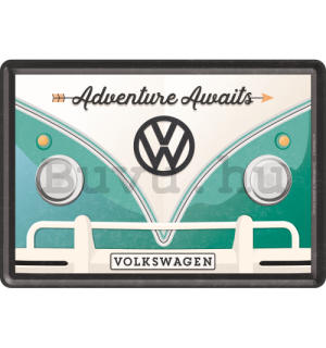 Fém képeslap - VW Bulli  (Adventure Awaits)