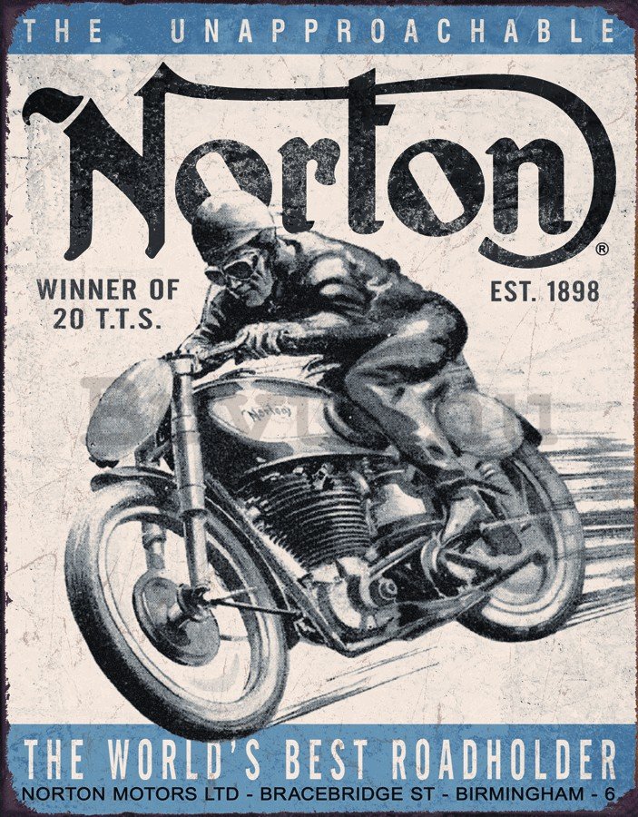 Fémplakát - Motorkerékpárok (Norton 1898)
