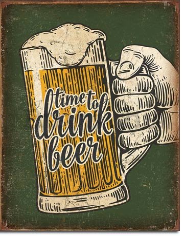 Fémplakát - Time To Drink Beer
