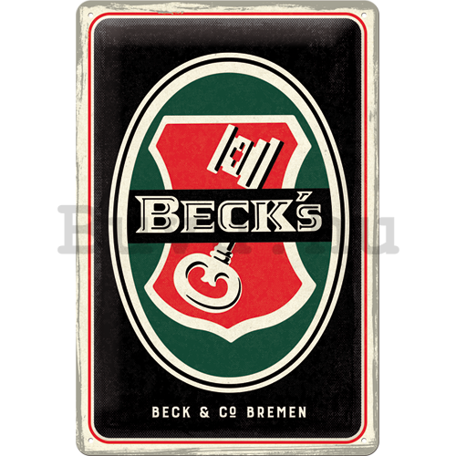 Fémtáblák: Beck's (Key Logo) - 30x20 cm