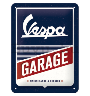 Fémtáblák: Vespa Garage - 20x15 cm