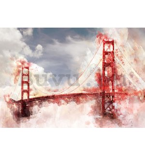 Vlies fotótapéta: Golden Gate Bridge (festett) - 104x152,5 cm