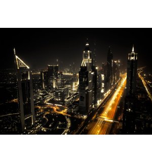 Vlies fotótapéta: Dubai éjjel (1) - 254x368 cm