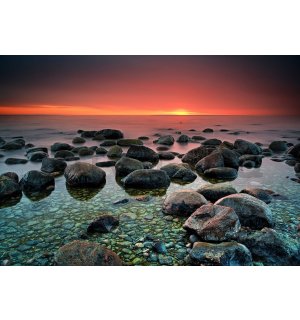 Vlies fotótapéta: Kövek a tengerparton (1) - 184x254 cm