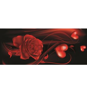 Fotótapéta: Szív rózsával - 104x250 cm