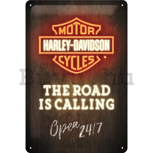 Fémtáblák: Harley-Davidson (The Road is Calling) - 30x20 cm