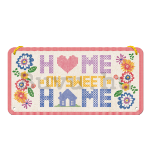 Fémtáblák: Home Sweet Home - 10x20 cm