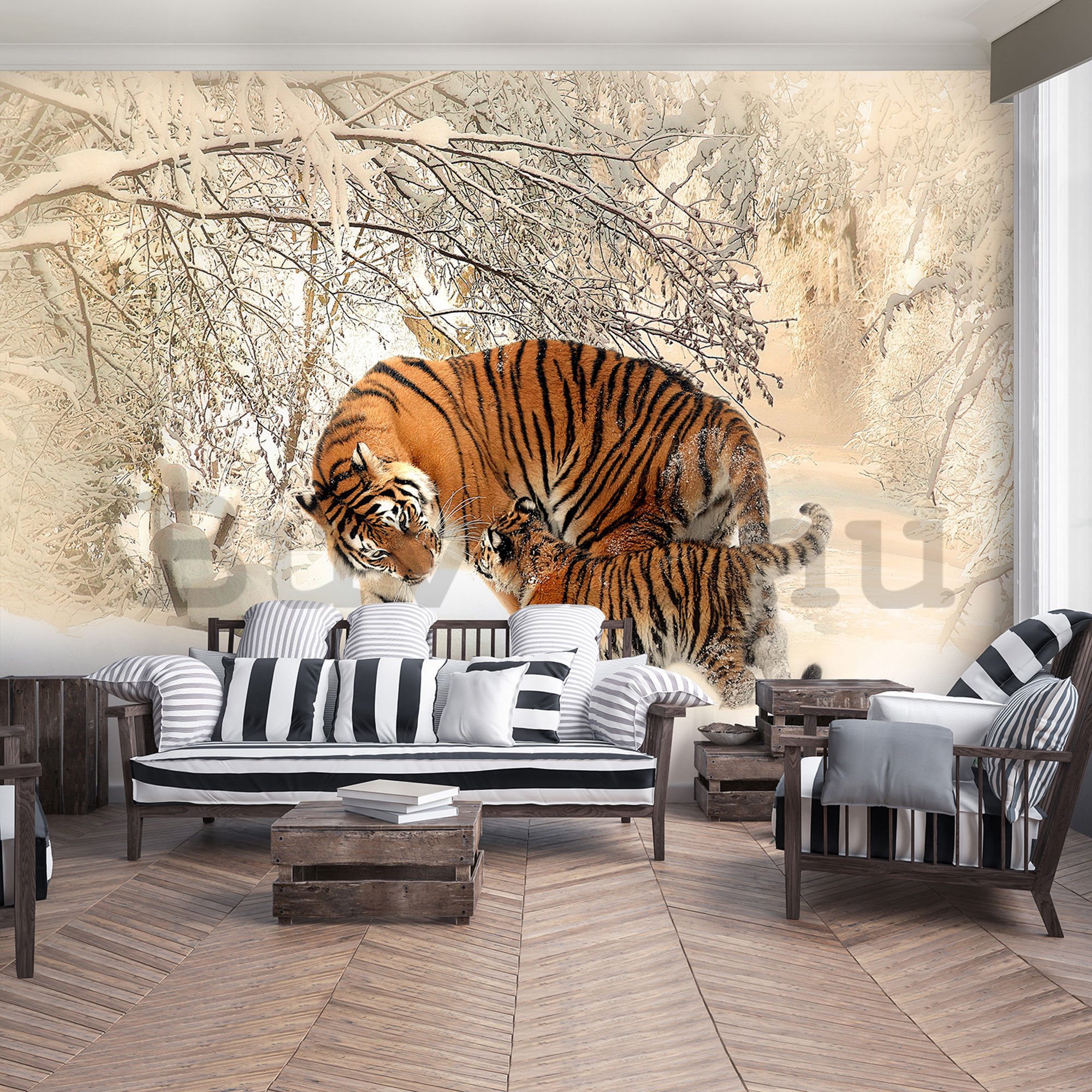 Vlies fotótapéta: Tigrisek (1) - 254x368 cm