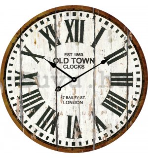 Falióra: Old Town Clocks (fehér)