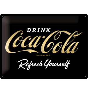 Fémtáblák: Coca-Cola Refresh Yourself (Special Black Edition) - 30x40 cm