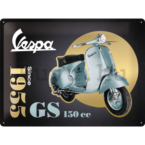 Fémtáblák: Vespa GS 150 Since 1955 (Special Black Edition) - 30x40 cm