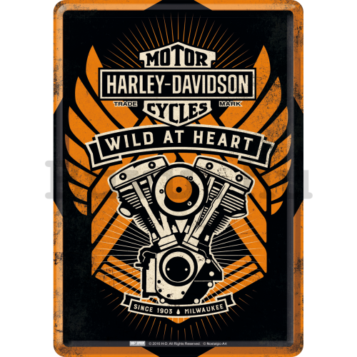 Fém képeslap - Harley-Davidson Wild at Heart