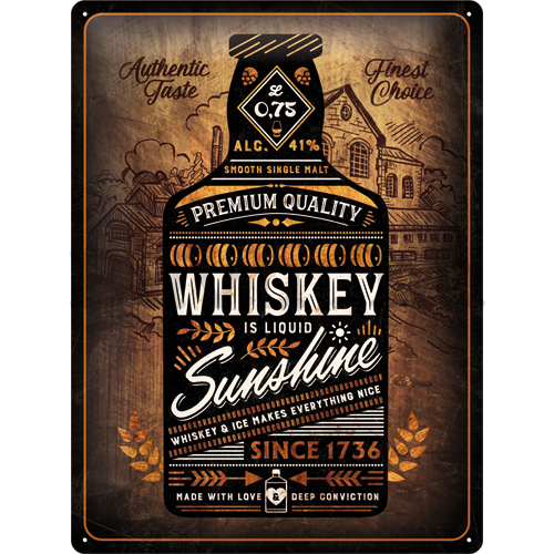 Fémtáblák: Whiskey Sunshine - 40x30 cm