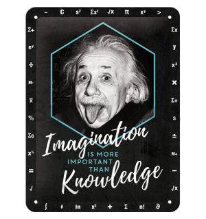 Fémtáblák: Einstein (Imagination & Knowledge) - 20x15 cm