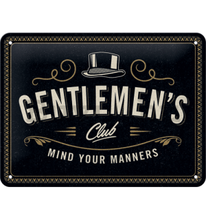 Fémtáblák: Gentlemen's Club - 15x20 cm