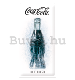 Fémplakát: Coca-Cola (Ice White) - 50x25 cm