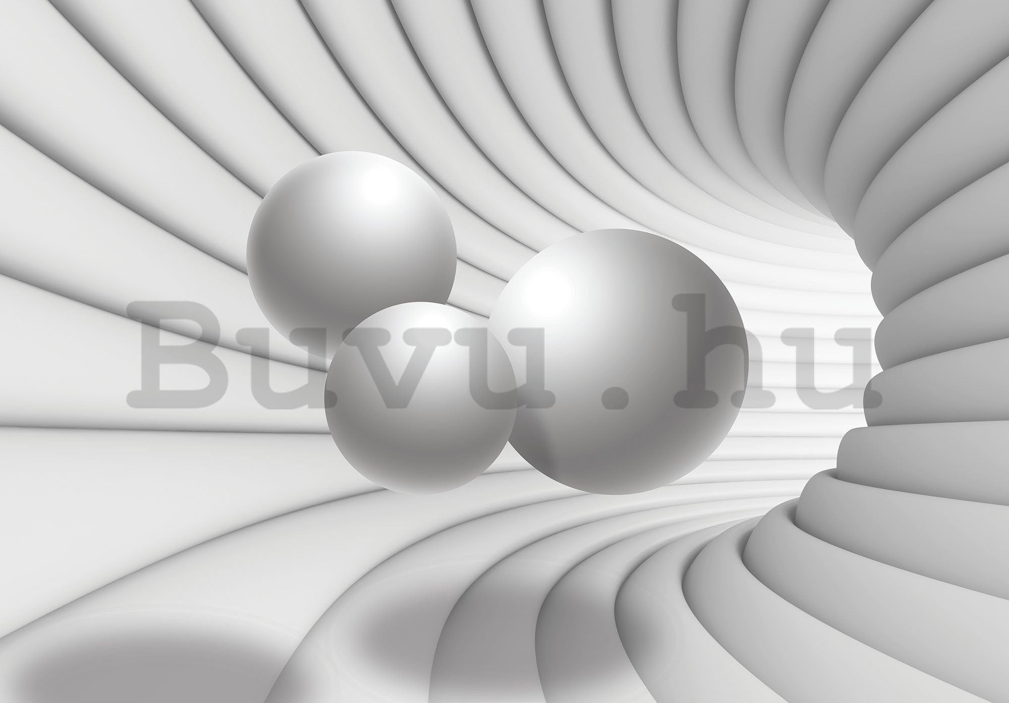 Vlies fotótapéta: 3D alagút (fehér) - 416x254 cm