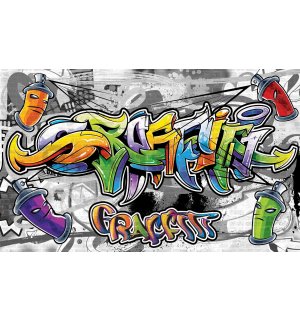 Vlies fotótapéta: Színes graffiti - 416x254 cm
