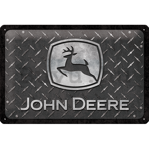 Fémtáblák: John Deere (Diamond Plate Black) - 30x20 cm